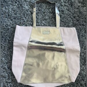 Jimmy Choo Metallic Rose Gold and Pink Tote Bag